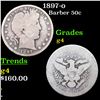 Image 1 : 1897-o Barber Half Dollars 50c Grades g, good