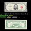 Image 1 : 1963 $5 Red Seal United States Note Grades vf++