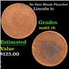 Image 1 : No Date Blank Planchet Lincoln Cent 1c Grades Select Unc RB