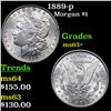 Image 1 : 1889-p Morgan Dollar $1 Grades Select+ Unc