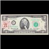 Image 2 : 1976 $2 Federal Reserve Note 1st Day of Issue, with Stamp (Philadelphia, PA) Grades Gem CU
