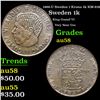 Image 1 : 1966-U Sweden 1 Krona 1k KM-826 Grades Choice AU/BU Slider