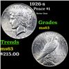 Image 1 : 1926-s Peace Dollar $1 Grades Select Unc