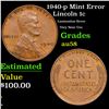 Image 1 : 1940-p Lincoln Cent Mint Error 1c Grades Choice AU/BU Slider