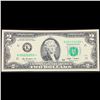 Image 2 : 2009 **Star Note** $2 Federal Reserve Note (Dallas, TX) Grades Choice AU/BU Slider