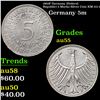Image 1 : 1951F Germany (Federal Republic) 5 Marks Silver Coin KM-112.1 Grades Choice AU