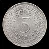 Image 2 : 1951F Germany (Federal Republic) 5 Marks Silver Coin KM-112.1 Grades Choice AU