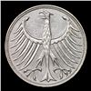 Image 3 : 1951F Germany (Federal Republic) 5 Marks Silver Coin KM-112.1 Grades Choice AU