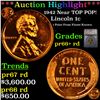 Image 1 : Proof ***Auction Highlight*** 1942 Lincoln Cent Near TOP POP! 1c Graded pr66+ rd BY SEGS (fc)