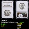 Image 1 : NGC 1946-s Walking Liberty Half Dollar 50c Graded ms64 By NGC
