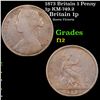 1873 Britain 1 Penny 1p KM-749.2 Grades f, fine