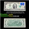 Image 1 : 1976 $2 Federal Reserve Note 1st Day of Issue, with Stamp (Philadelphia, PA) Grades Choice AU/BU Sli