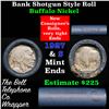 Image 1 : Buffalo Nickel Shotgun Roll in Old Bank Style 'Bell Telephone'  Wrapper 1927 & S Mint Ends.