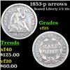 Image 1 : 1852-p Seated Liberty Half Dime 1/2 10c Grades vf+