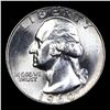 Image 2 : 1960-p Washington Quarter 25c Grades GEM Unc