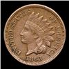 Image 2 : 1863 Indian Cent 1c Grades xf details