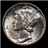 Image 2 : 1941-p Mercury Dime 10c Grades Choice Unc