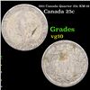 Image 1 : 1911 Canada Quarter 25c KM-18 Grades vg+