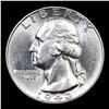Image 2 : 1943-p Washington Quarter 25c Grades Choice Unc