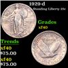 Image 1 : 1929-d Standing Liberty Quarter 25c Grades xf