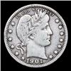 Image 2 : 1901-p Barber Quarter 25c Grades vf+