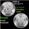 Image 1 : 1886-p Morgan Dollar $1 Grades GEM Unc