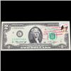 Image 2 : 1976 $2 Federal Reserve Note 1st Day of Issue, with Stamp (Philadelphia, PA) Grades Gem CU