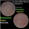 Image 1 : no date Lincoln Cent Mint Error 1c Grades Select Unc BN
