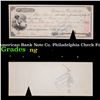 Image 1 : 1891 American Bank Note Co. Philadelphia Check For $5000 Grades NG