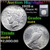 Image 1 : ***Auction Highlight*** 1928-s Peace Dollar $1 Graded ms64 By SEGS (fc)