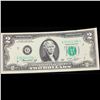 Image 2 : **Star Note** 1976 $2 Green Seal Federal Reserve Note (Chicago, IL) Grades Select CU