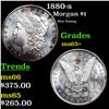 Image 1 : 1880-s Morgan Dollar $1 Grades GEM+ Unc