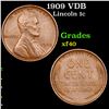 Image 1 : 1909 VDB Lincoln Cent 1c Grades xf