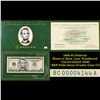 Image 1 : 1999 $5 Federal Reserve Note, Low Numbered Uncirculated 2000 BEP Folio Issue Grades Gem CU