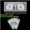 Image 1 : Group of 5 **Star Note** $1 Federal Reserve Notes, Series 1963 to 2009, VF to CU Grade Grades Choice
