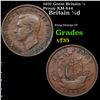 1937 Great Britain 1/2 Penny KM-844 Grades vf++