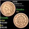 Image 1 : 1859 Indian Cent 1c Grades f+
