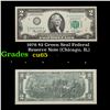 1976 $2 Green Seal Federal Reserve Note (Chicago, IL) Grades Gem CU