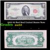 1953 $2 Red Seal United States Note Grades Select AU