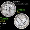 Image 1 : 1928-s Standing Liberty Quarter 25c Grades f+