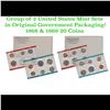 Image 1 : Group of 2 United States Mint Set in Original Government Packaging! From 1968-1969 with 20 Coins Ins