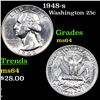 Image 1 : 1948-s Washington Quarter 25c Grades Choice Unc
