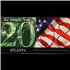 Image 2 : 2003A $2 Federal Reserve Note, Uncirculated 2008 BEP Folio Issue (Atlanta, GA) Grades Gem CU