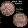 Image 1 : 1909 VDB Lincoln Cent 1c Grades vf++