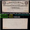 Image 1 : 1869 Central Republic De Cuba 1 Peso Note 1p Grades vf++