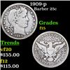 Image 1 : 1901-p Barber Quarter 25c Grades f+