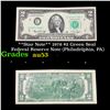 Image 1 : **Star Note** 1976 $2 Green Seal Federal Reserve Note (Philadelphia, PA) Grades Select AU