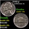 Image 1 : 1940-p Jefferson Nickel 5c Grades GEM+ 5fs
