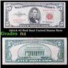 Image 1 : 1953A $5 Red Seal United States Note Grades f, fine