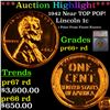 Proof ***Auction Highlight*** 1942 Lincoln Cent Near TOP POP! 1c Graded pr66+ rd BY SEGS (fc)